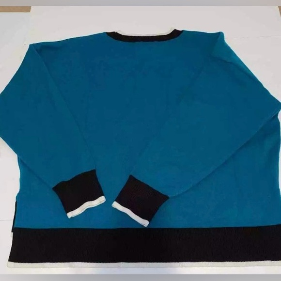 JUICY by Juicy couture heart crewneck long sleeve pullover sweater xxl turquoise - Picture 3 of 9